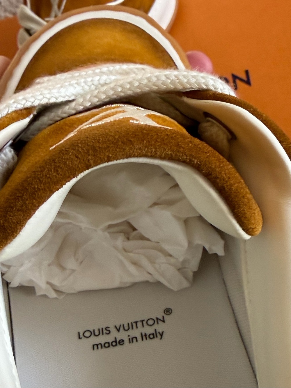 Louis Vuitton Tilted Sneakers color Cognac Brown size LV 7.5 US 8.5 - Picture 10 of 16
